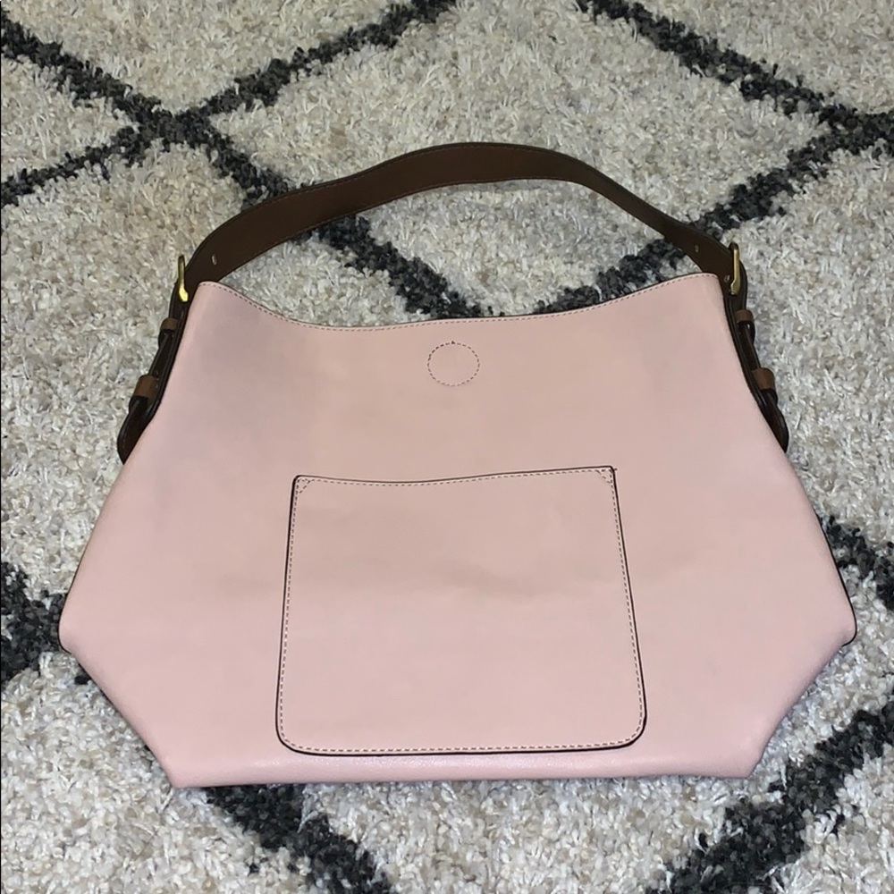 Pink leather purse